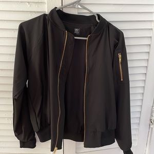 Never worn black bomber jacket